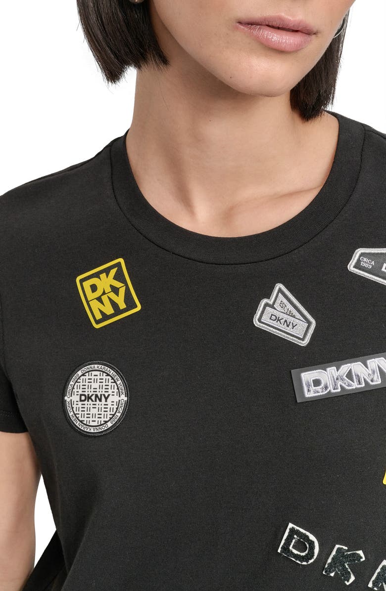 DKNY Pins & Patches T-Shirt, Alternate, color, 