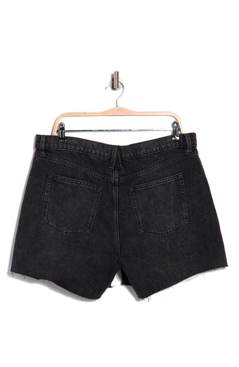 Good American Good Standard Long Shorts, Alternate, color, Black381