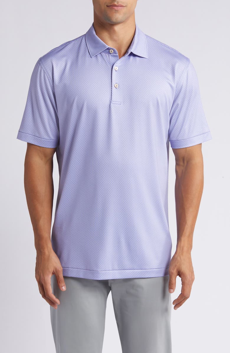 Peter Millar Hamby Micropattern Performance Golf Polo, Main, color, 