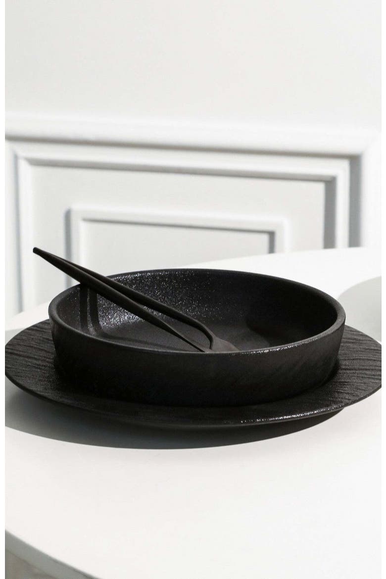 Senso New Bone China 12-Piece Dinnerware Set, Alternate, color, Black