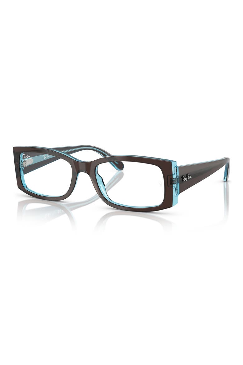 Miriam 54mm Square Optical Glasses, Alternate, color, BLUE BROWN