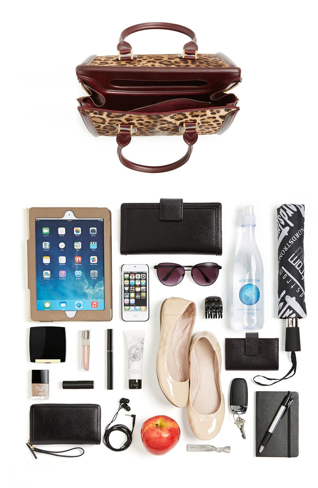 Alexander McQueen 'Heroine' Calf Hair Satchel, Alternate, color, NATURAL/ BLACK/ BORDEAUX
