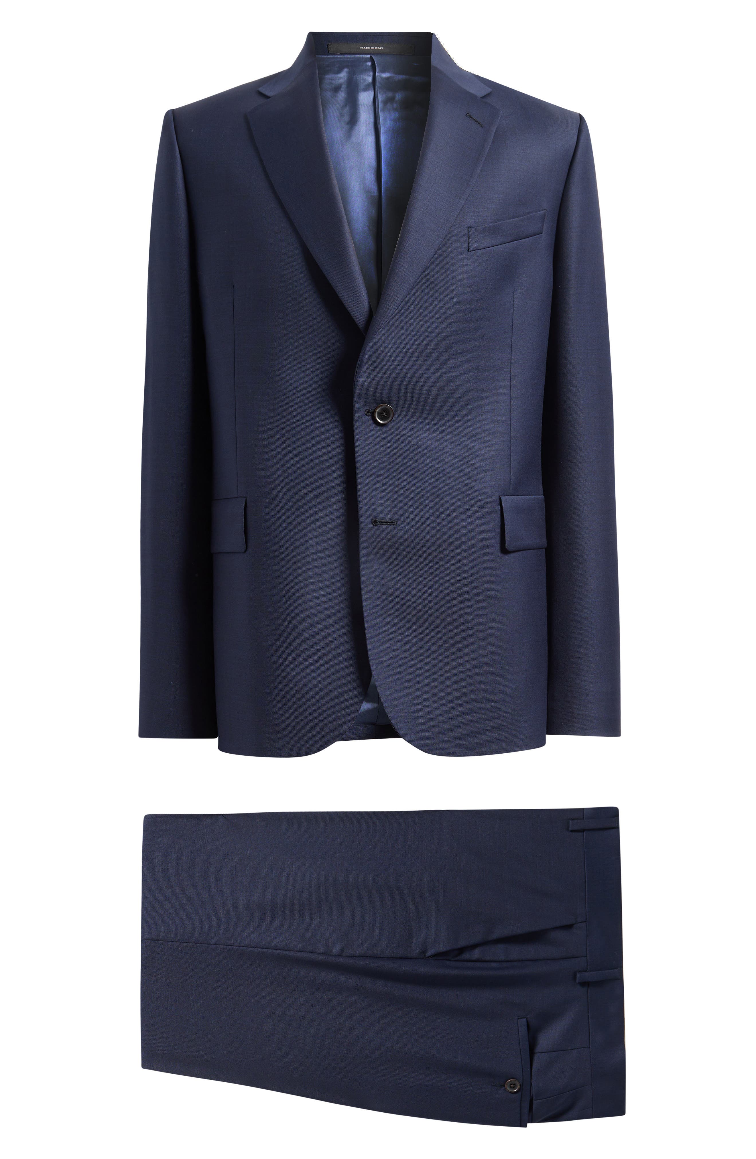 Emporio Armani Trim Fit Solid Wool Suit | Nordstrom