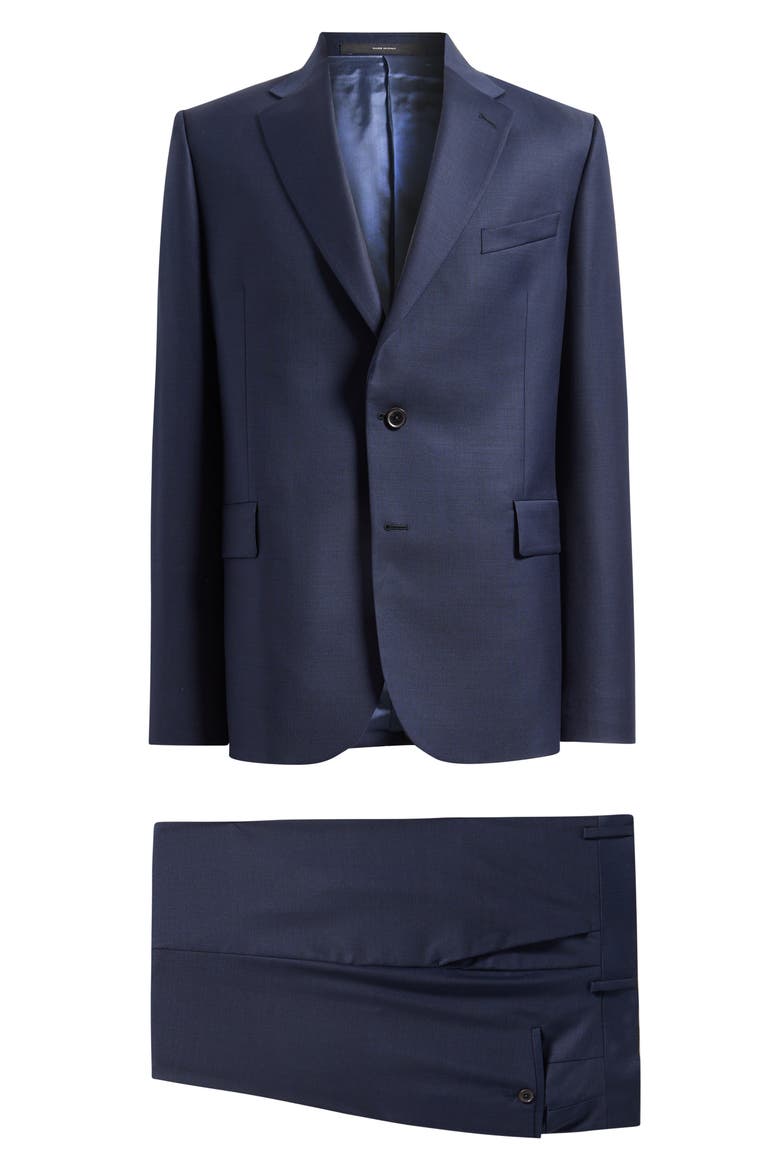 Camberwell Tailored Fit Dark Navy Wool Suit, Main, color, 49_VERY DARK NAVY