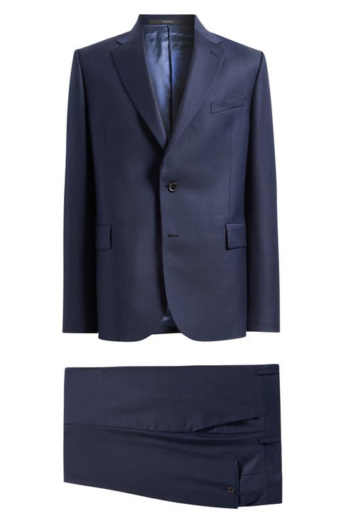 Camberwell Tailored Fit Water Repellent Dark Navy Wool Suit