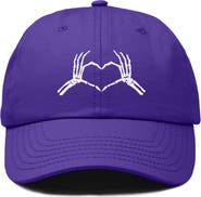 Dalix Skeleton Heart Embroidered Dad Hat