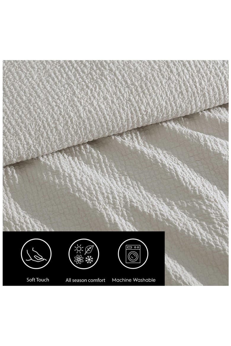 Puckered Comforter Set, Alternate, color, SILVER LEAF