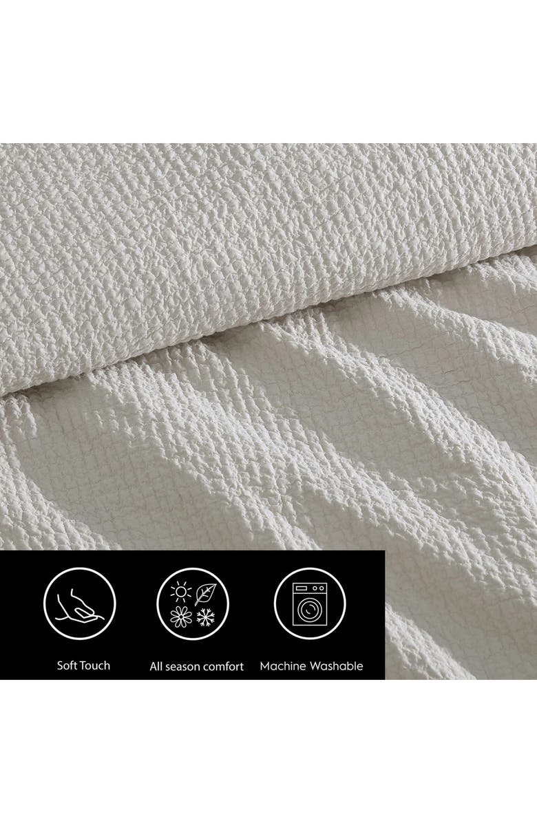 Vera Wang Puckered Comforter Set, Alternate, color, Silver Leaf