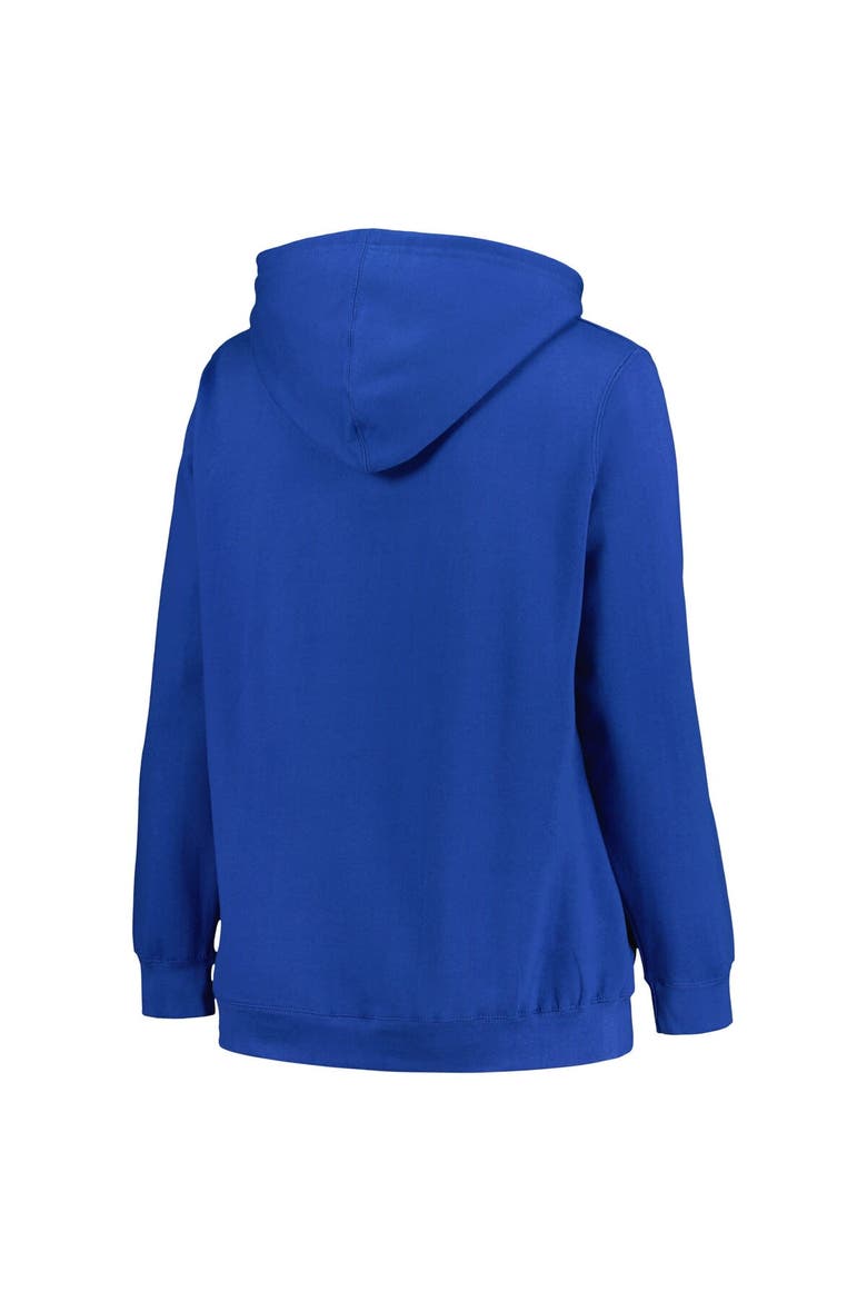 Women's Profile Blue Tampa Bay Lightning Plus Size Arch Over Logo Pullover Hoodie, Alternate, color, Blue