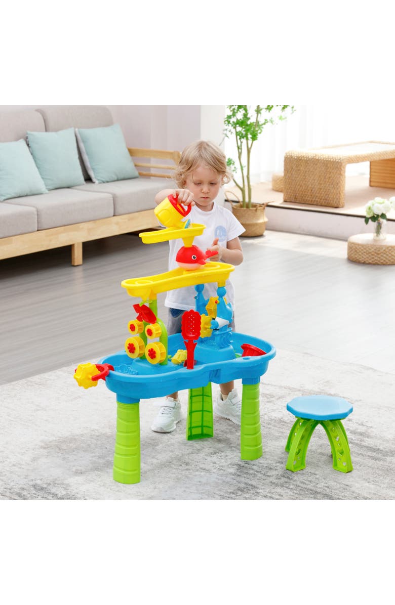 Trimate Toddler Sensory Sand and Water 3 Tier Table, Alternate, color, Multicolored