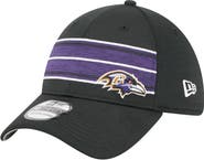 New Era Men's New Era Black Baltimore Ravens Stripes 39THIRTY Flex Hat