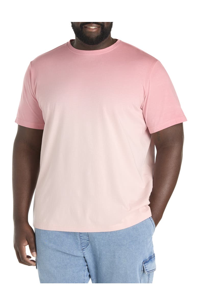 Harbor Bay by DXL Big & Tall Variegated Moisture-Wicking T-Shirt, Main, color, Pink Multi