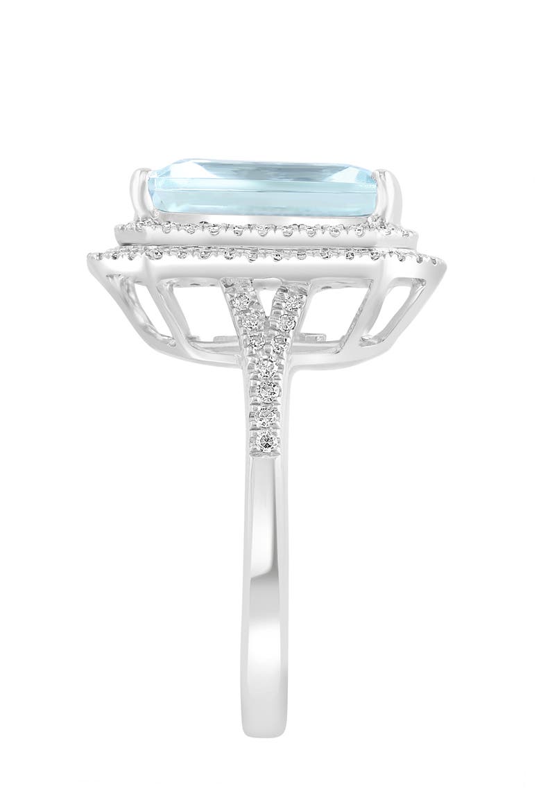 14K White Gold Aquamarine Horizon Ring, Alternate, color, Blue