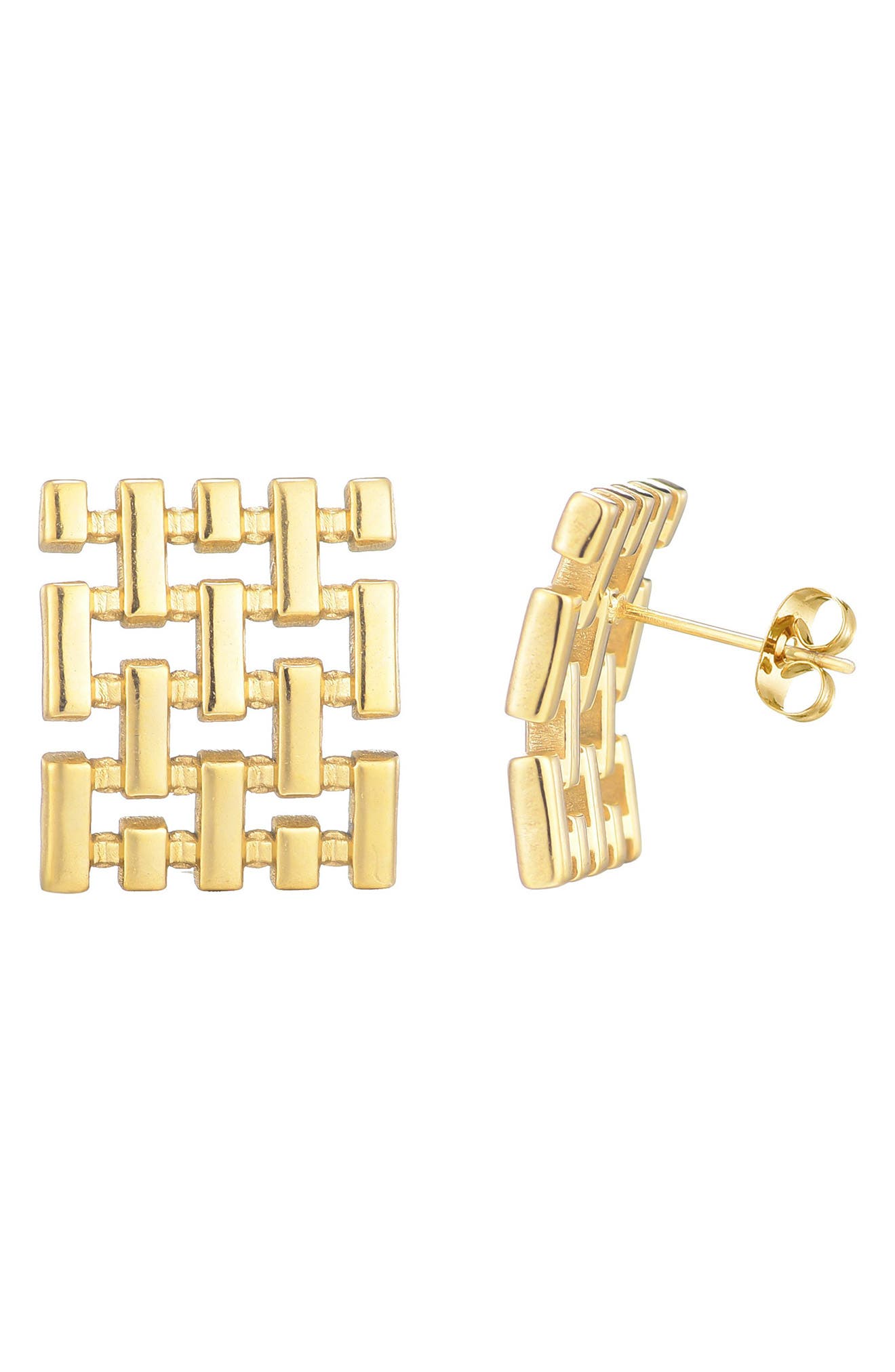 Adornia Tarnish Resistant Weave Stud Earrings