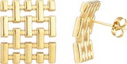 Adornia Tarnish Resistant Weave Stud Earrings