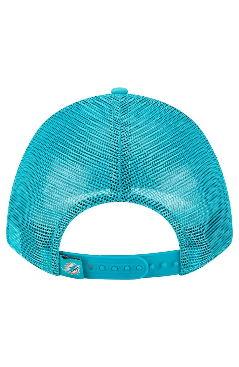 New Era Men's New Era Aqua Miami Dolphins Active Minimalist M-Crown A-Frame 9FORTY Adjustable Hat, Alternate, color, Aqua