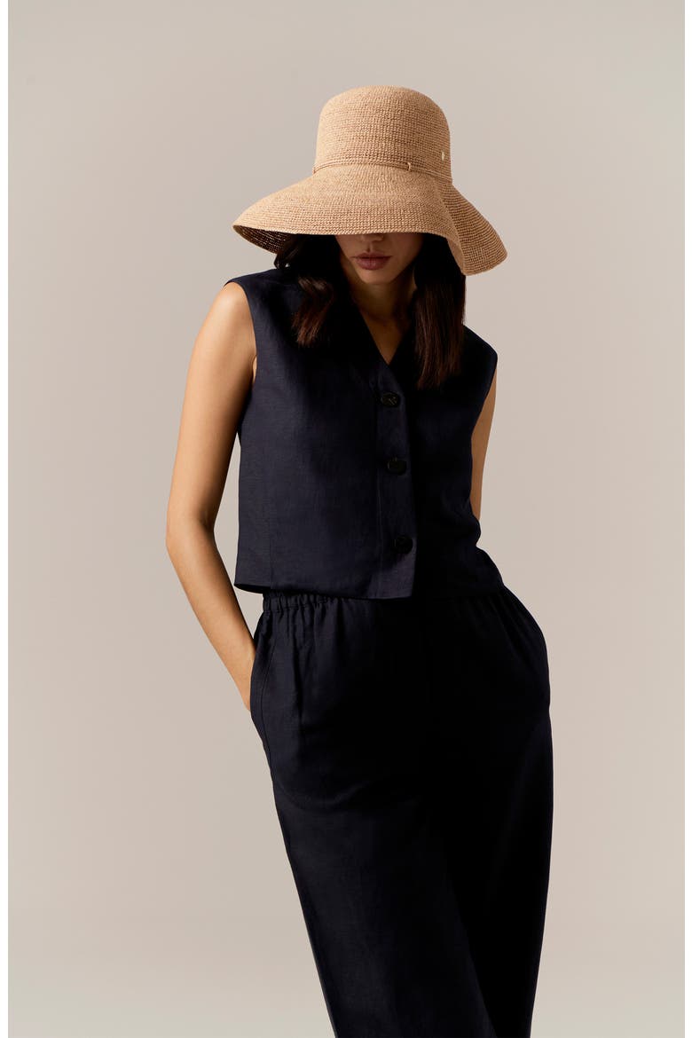 Provence 12 Packable Raffia Hat, Alternate, color, NOUGAT