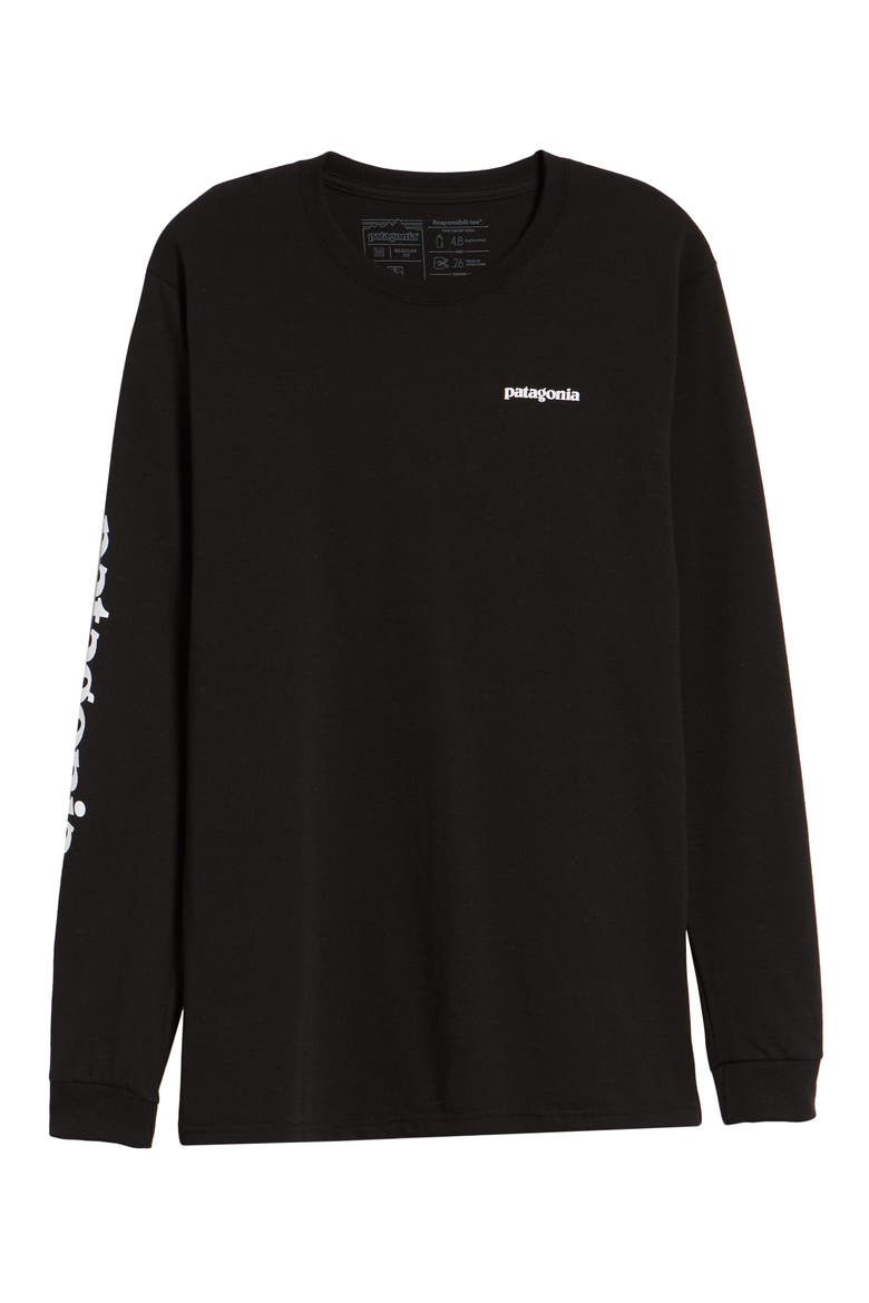 Long Sleeve Logo T-Shirt, Alternate, color, BLACK