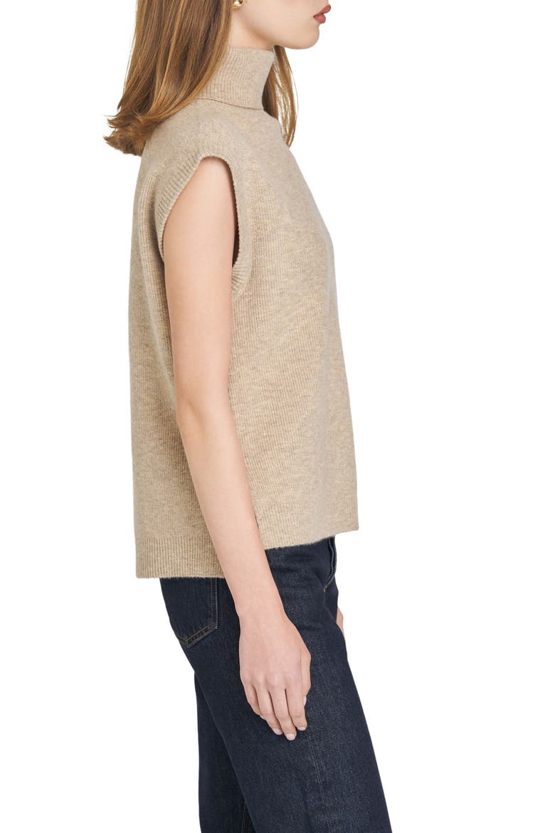 Emery Turtleneck Sweater Vest, Alternate, color, MARLED SAND