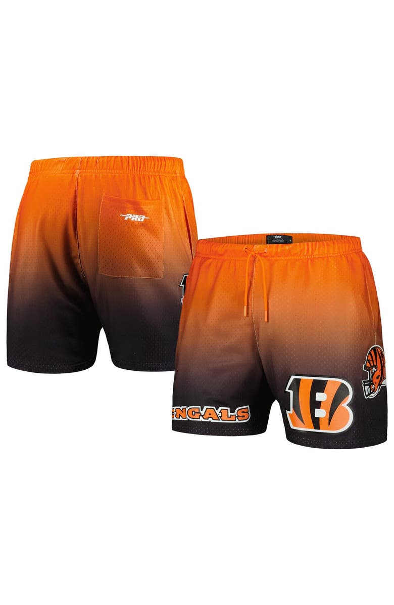 PRO STANDARD Men's Pro Standard Black/Orange Cincinnati Bengals Ombre Mesh Shorts, Main, color, Black