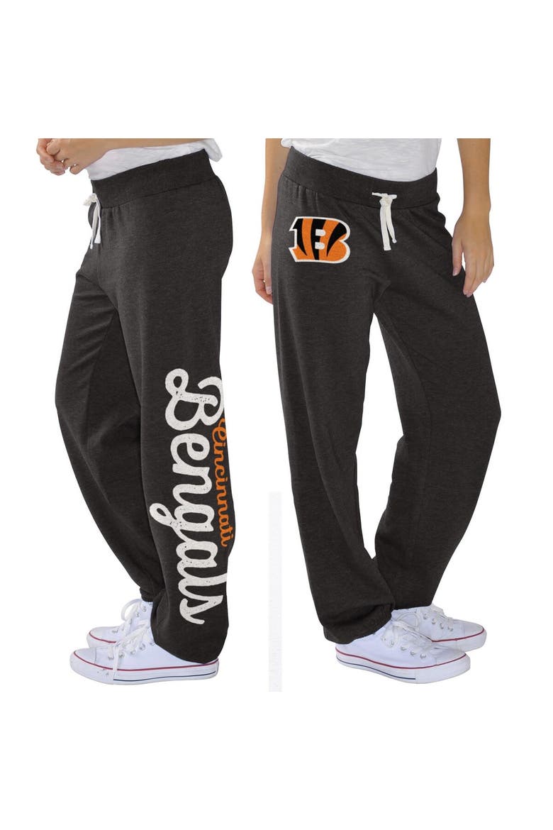 Women's G-III 4Her by Carl Banks Black Cincinnati Bengals Scrimmage Fleece Pants, Main, color, Black