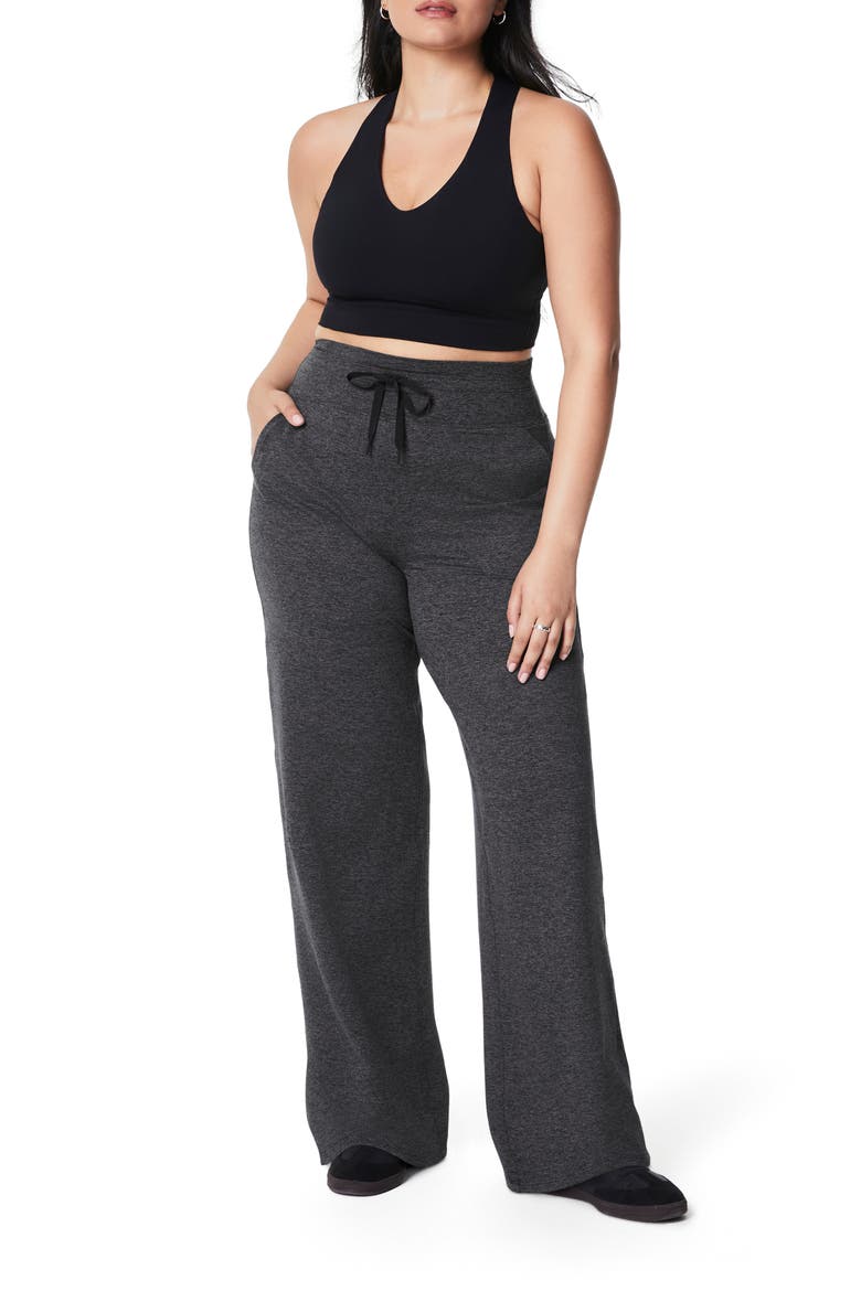 SPANXsmooth™ SoftStretch Wide Leg Pants, Alternate, color, VERY BLACK DASH HEATHER