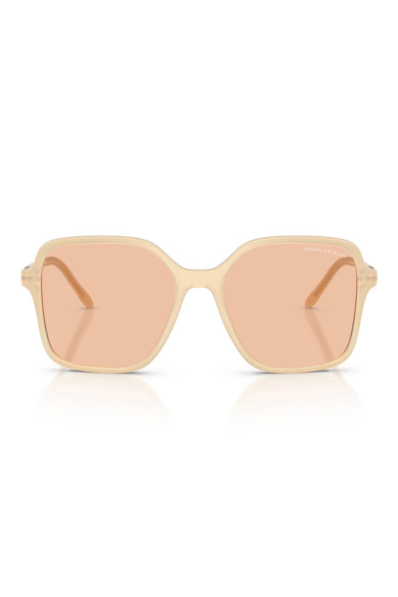 53mm Butterfly Sunglasses, Main, color, SHINY OPAL TUNDRA / BROWN