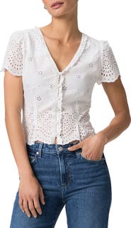PAIGE Quinta Broderie Anglaise Top