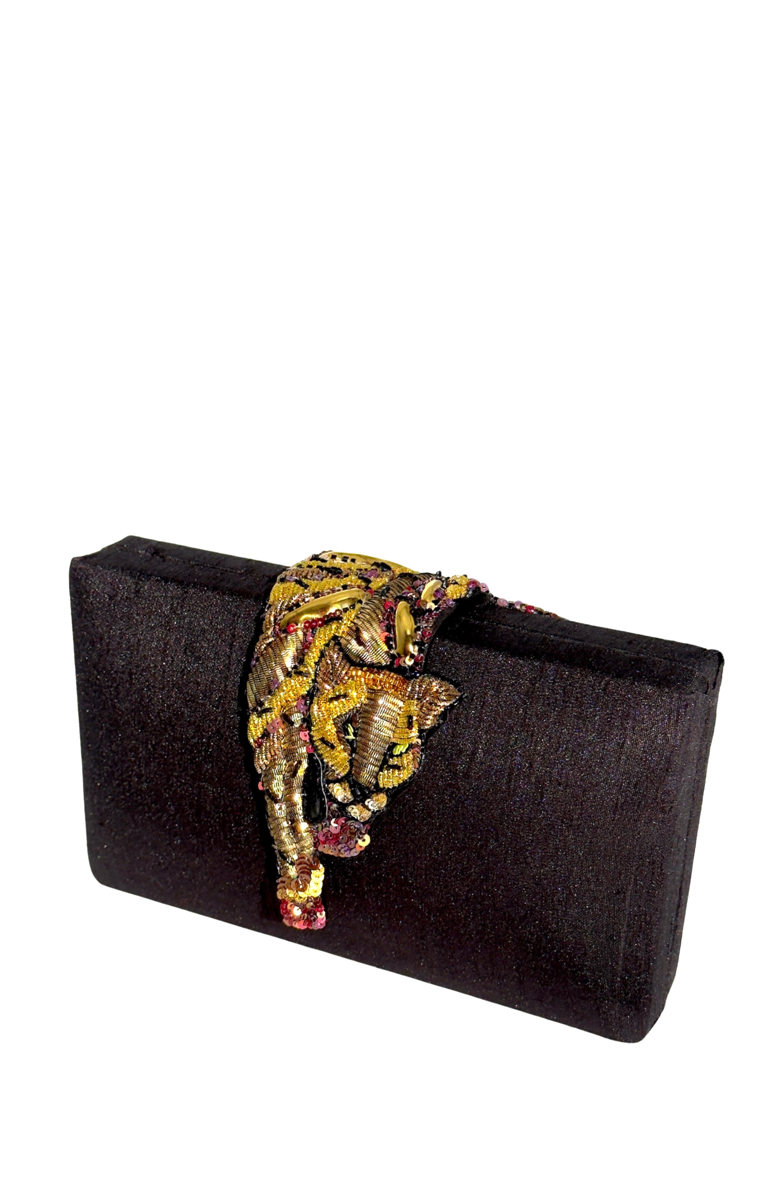 Simitri Raaka Clutch, Alternate, color, Onyx
