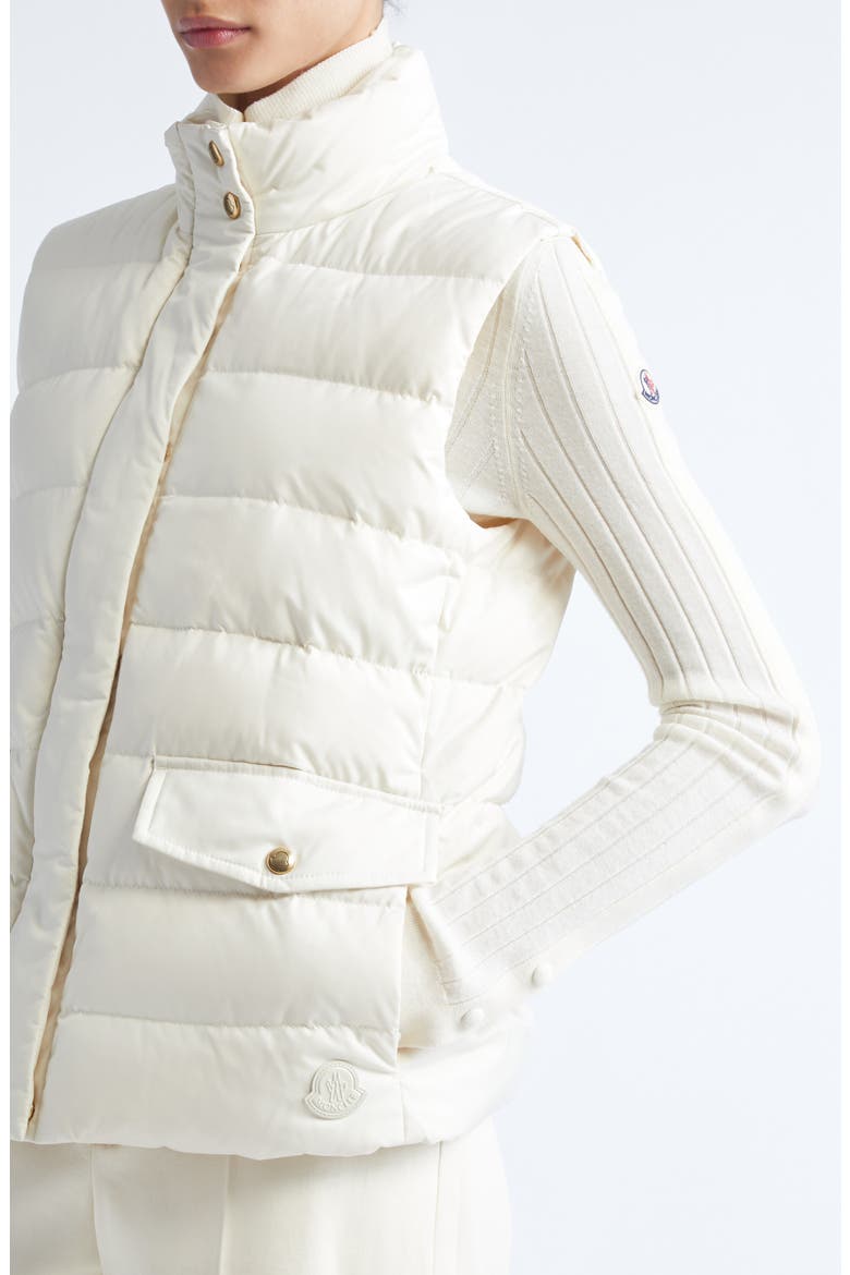 Besset Down Puffer Vest, Alternate, color, PALE IVORY