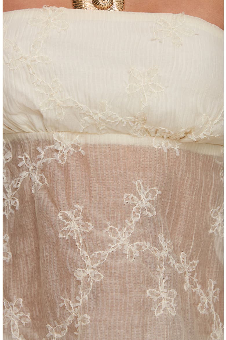 Quinnie Embroidered Strapless Top, Alternate, color, CREAM