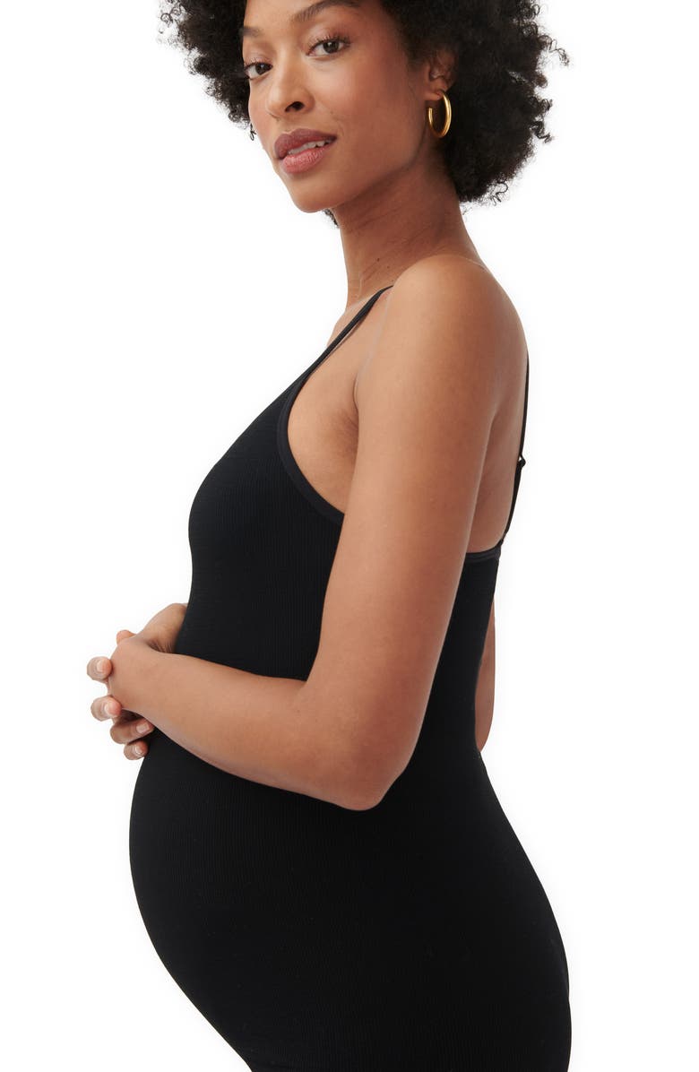 HATCH The Body Rib Maternity Unitard, Alternate, color, Black