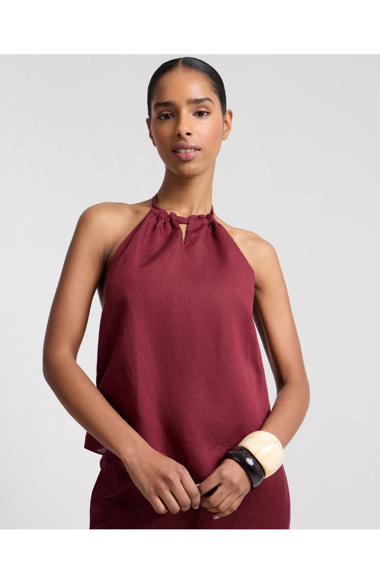 Onia Handkerchief Top, Main, color, Dark Cherry