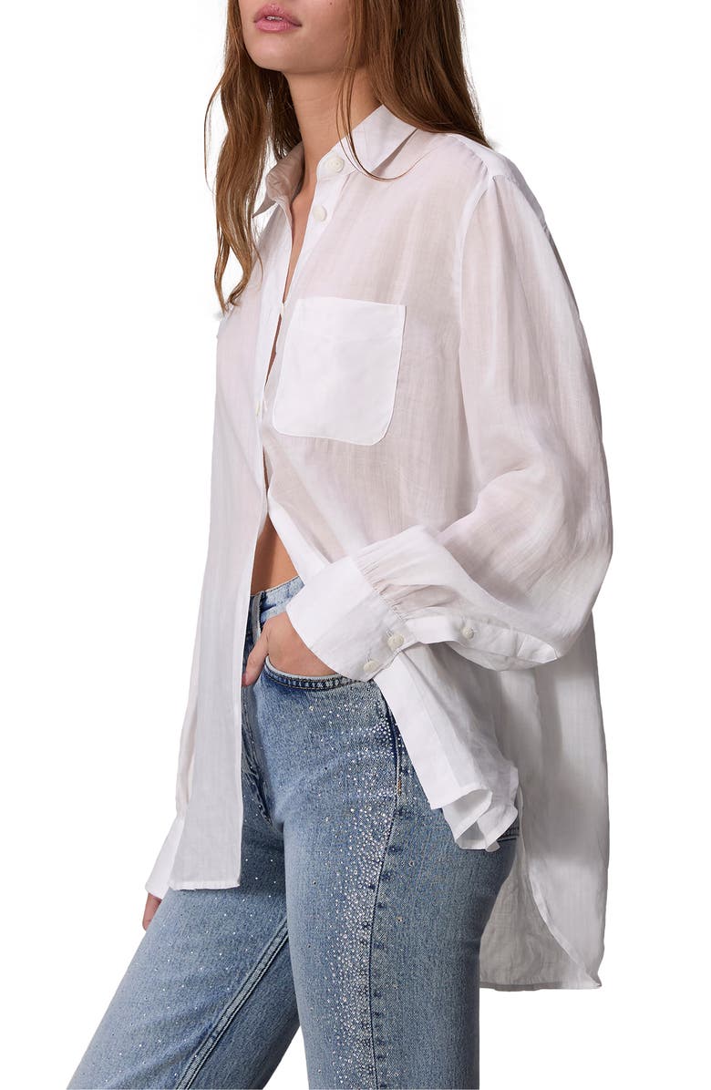rag & bone Maxine Linen Button-Up Shirt, Alternate, color, 