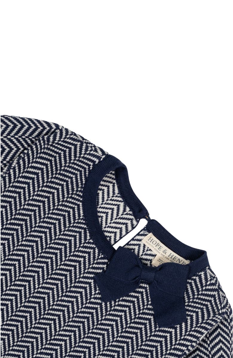 Hope & Henry Girls' Organic Bow Sweater Dress, Kids, Alternate, color, 
