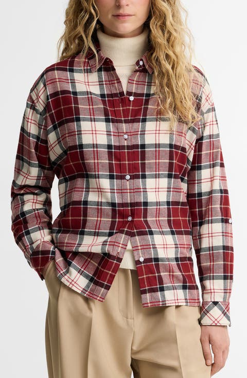 Elishaw Relaxed Fit Check Button-Up Shirt