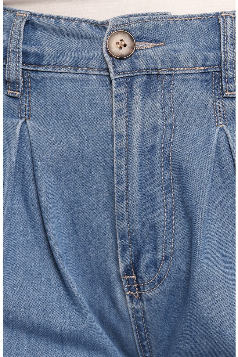Rosalee Pleated Chambray Wide Leg Pants, Alternate, color, MEDIUM DENIM
