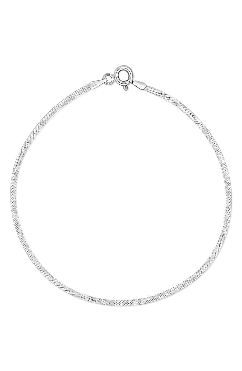 Bony Levy 14K Gold Herringbone Chain Bracelet, Main, color, 14K White Gold