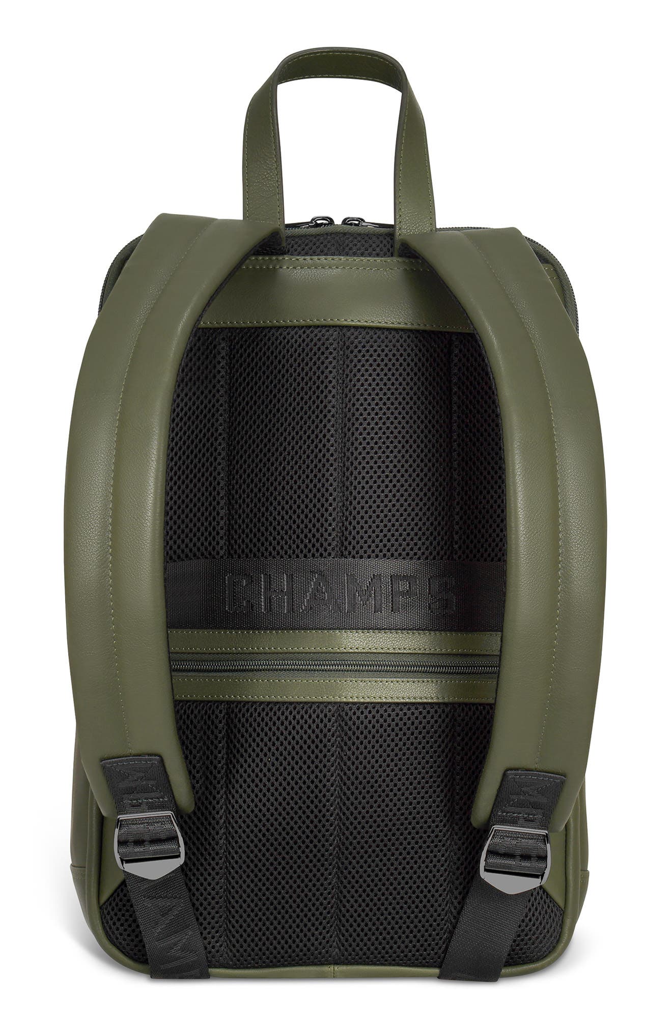 CHAMPS Onyx Leather Backpack, Alternate, color, Khaki