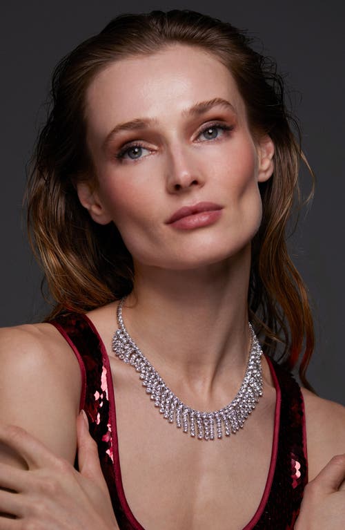 Nadri Starlight Crystal Fringe Collar Necklace In Metallic