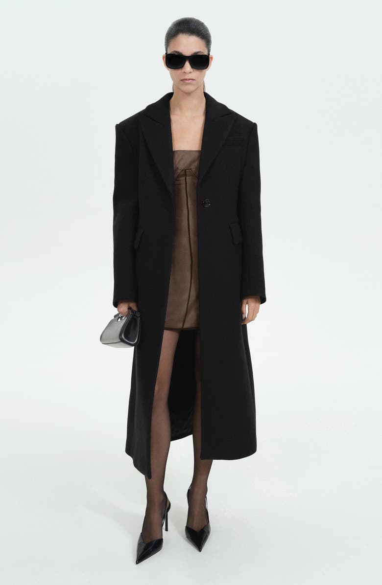 MANGO Structured Wool Blend Coat, Alternate, color,