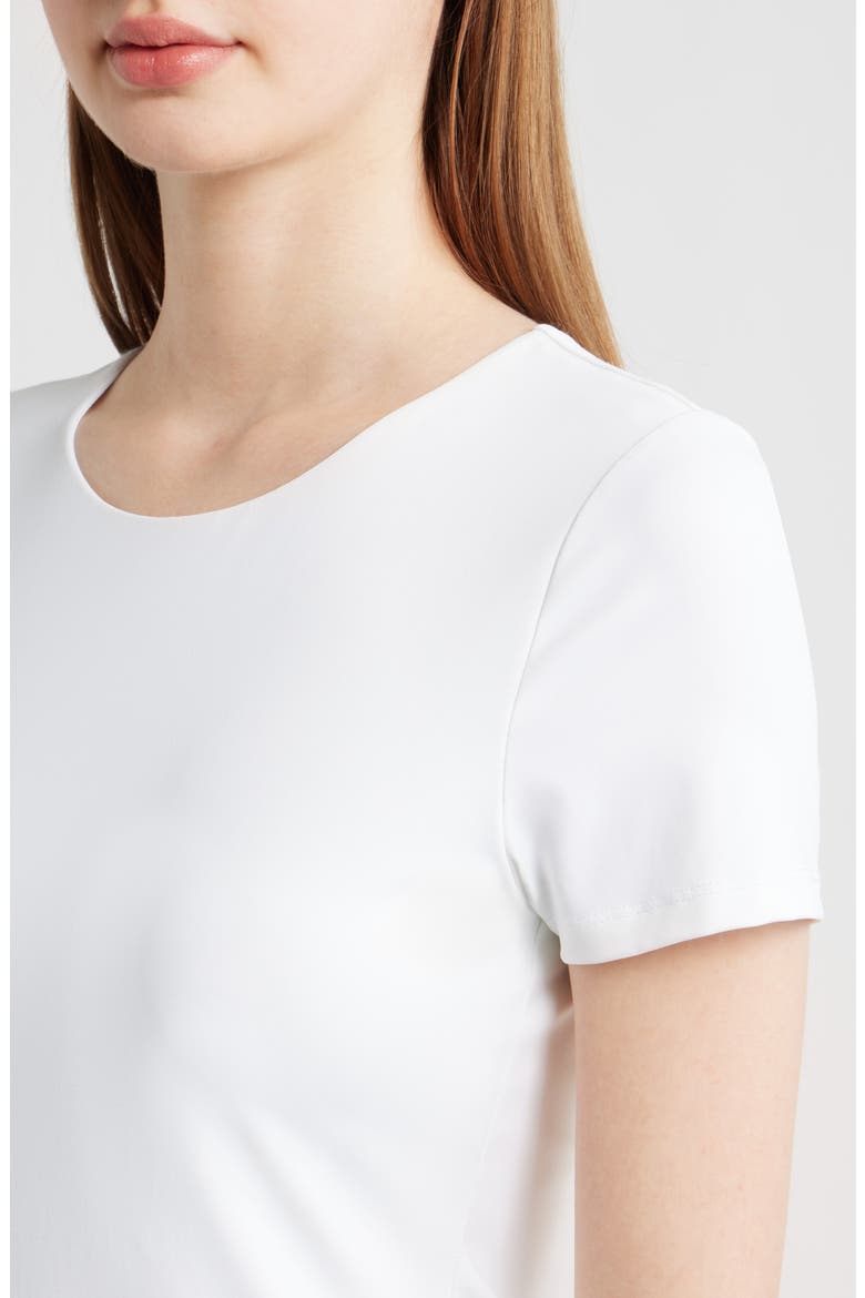 Rhianna Stretch Knit T-Shirt, Alternate, color, WHITE