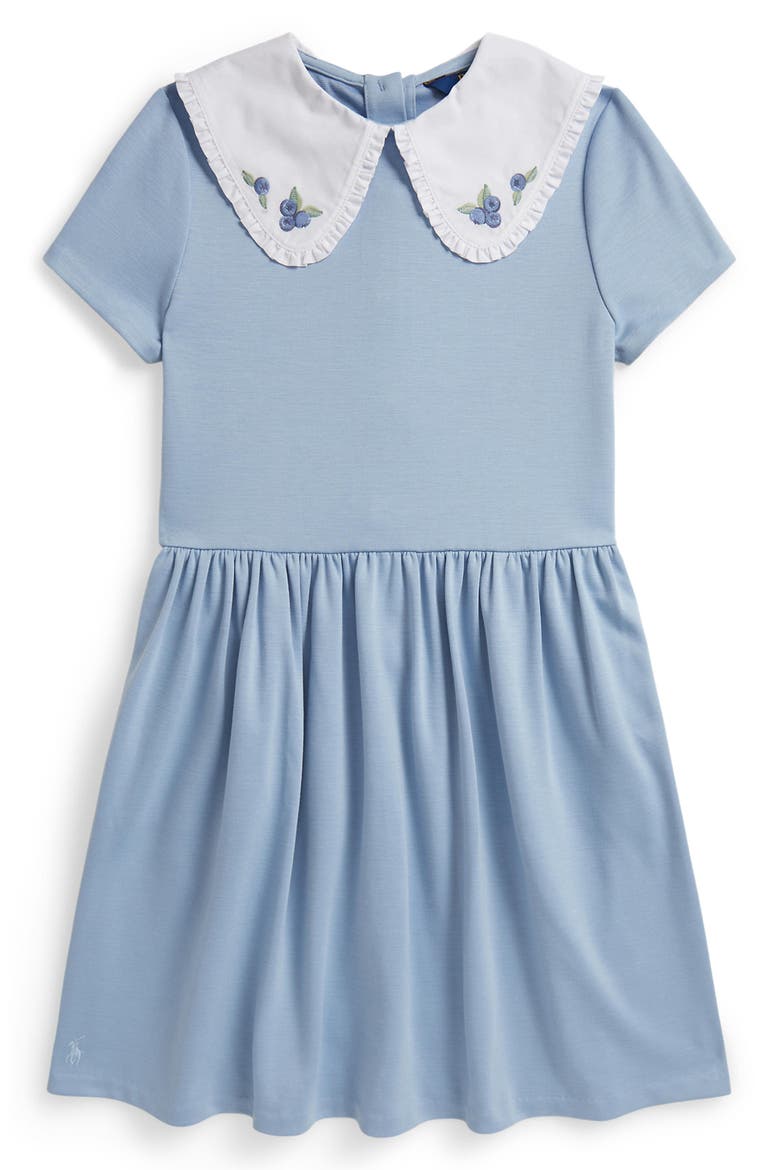 Kids' Short Sleeve Dress, Main, color, ESTATE BLUE
