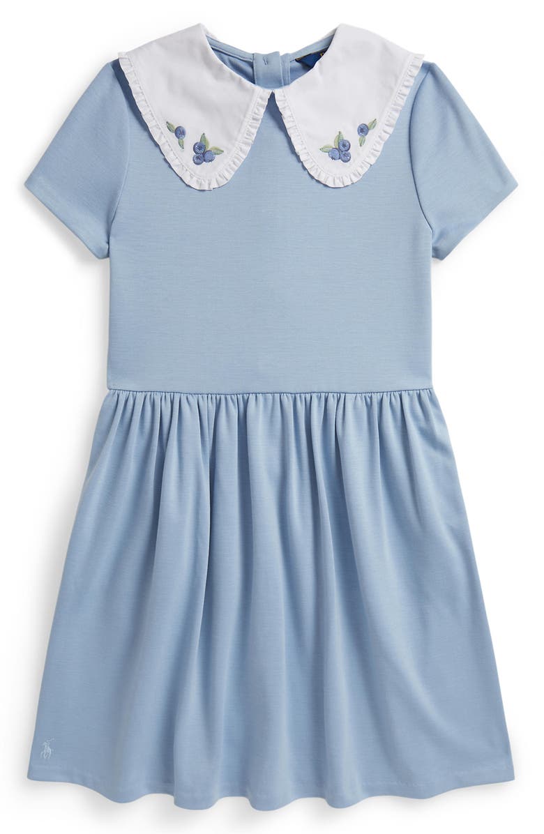 Polo Ralph Lauren Kids' Short Sleeve Dress, Main, color, Estate Blue