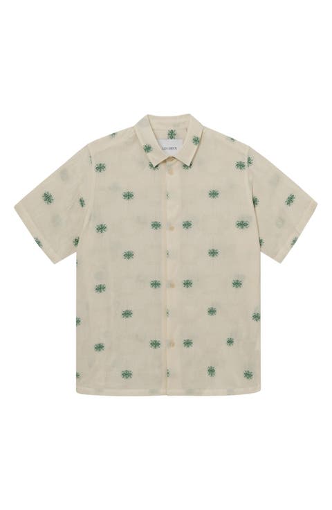 Ira Floral Short Sleeve Button-Up