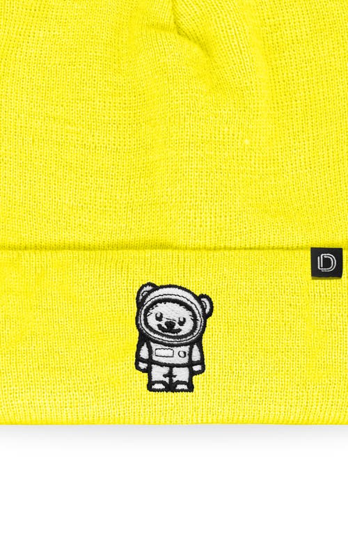 Dalix Ice Bear Beanie In Neon Yellow
