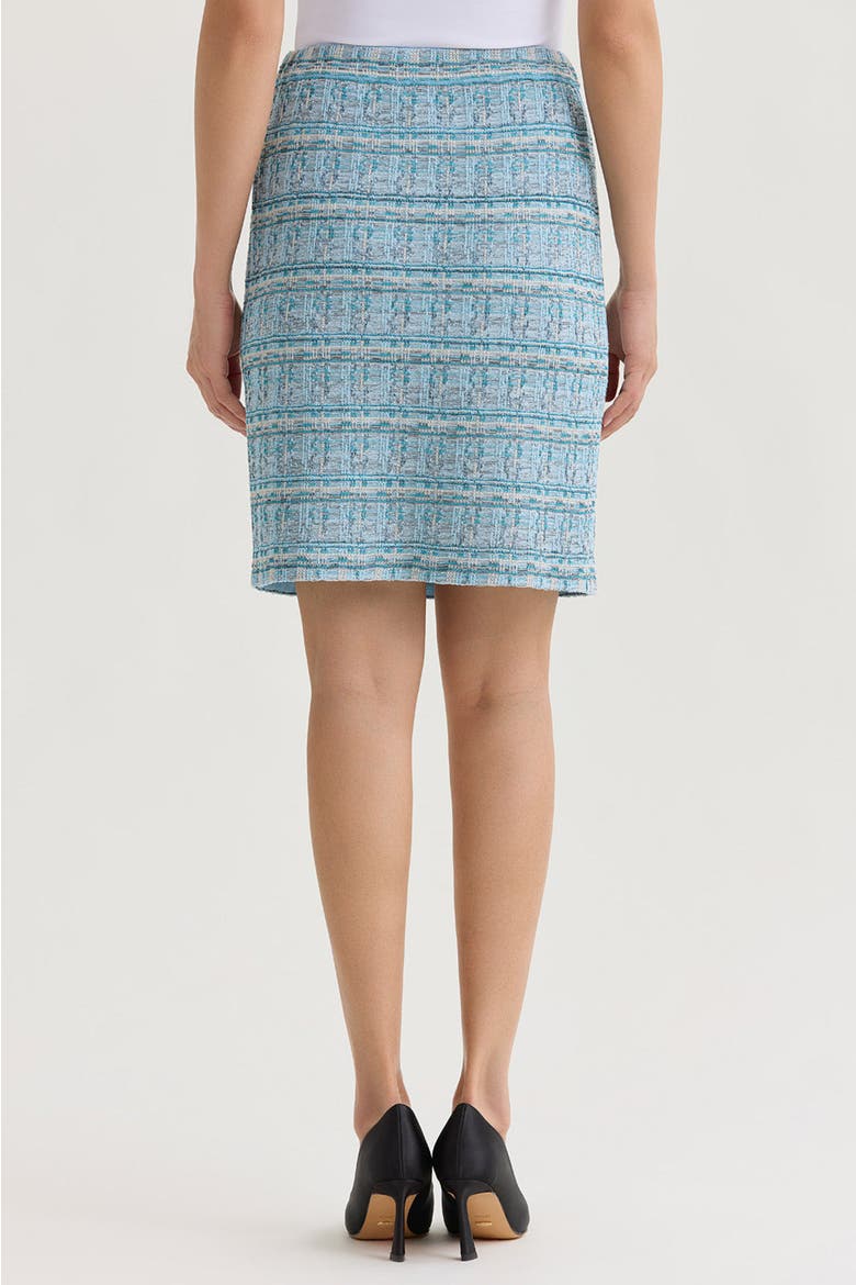 Tweed Knit Straight Skirt, Alternate, color, Serene/Nebula/Lime/Blk/Wht