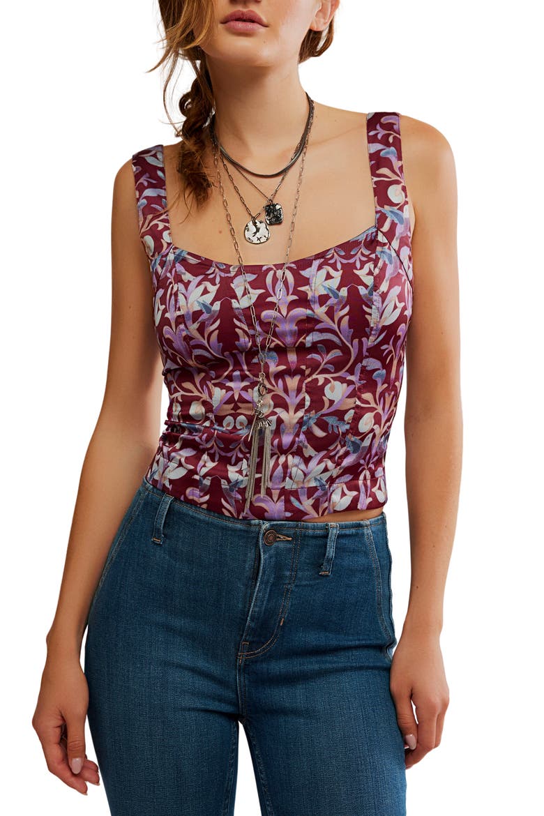 Grace Corset Camisole, Main, color, CABERNET COMBO