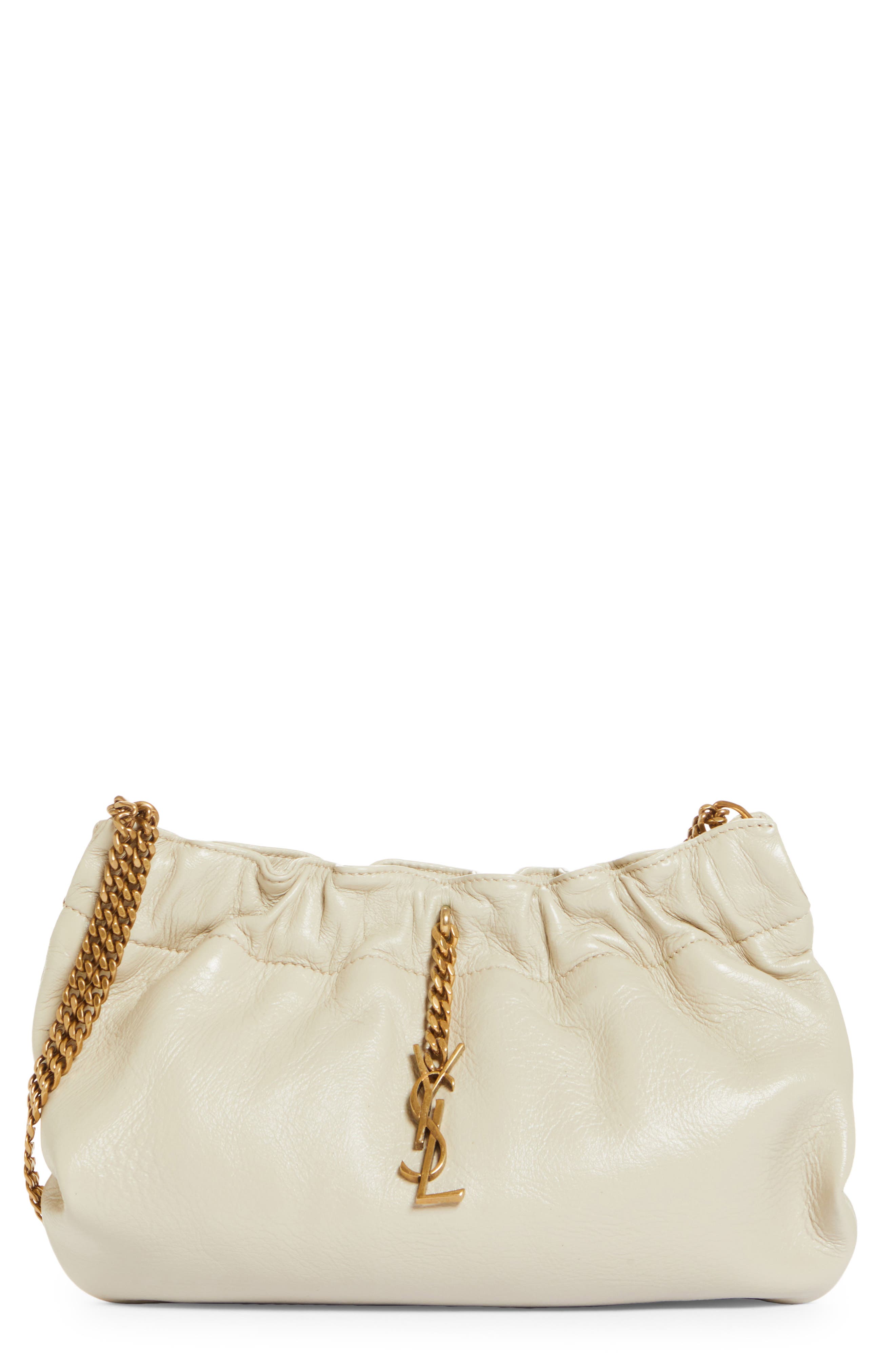 Saint Laurent Pac Pac Ruched Hobo Bag, Main, color, 
