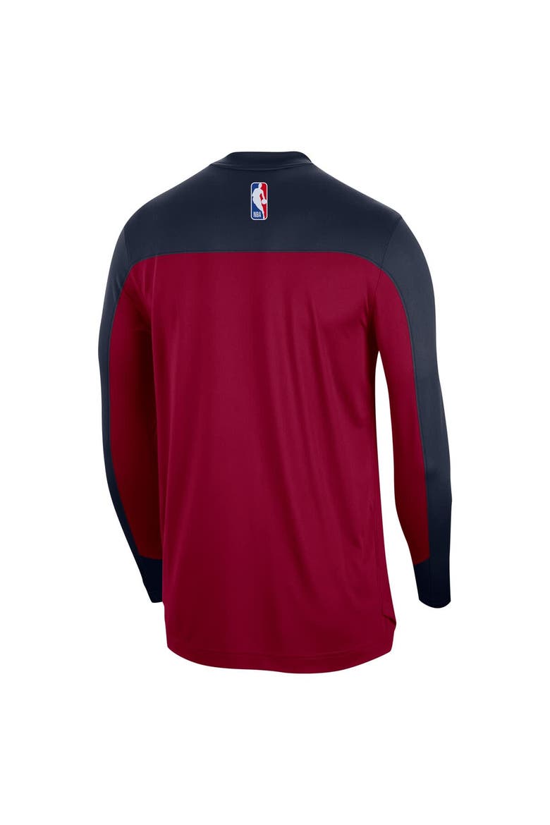 Men's Nike Red Denver Nuggets 2024/25 Authentic Pre-Game Legend Long Sleeve Shooting Shirt, Alternate, color, Red